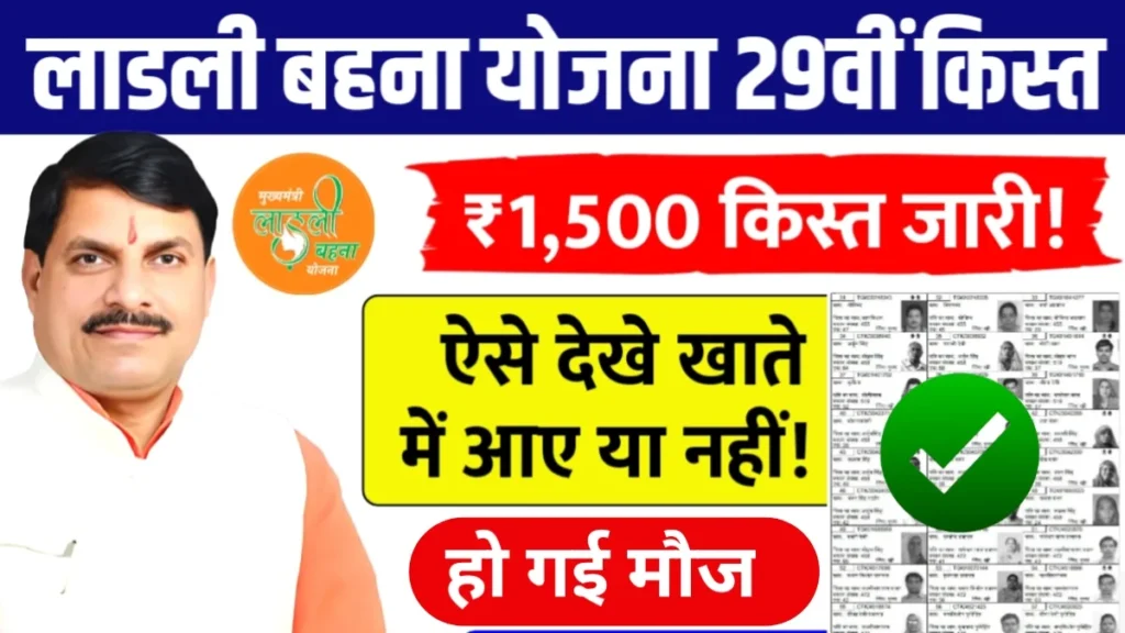 Ladli Behna Yojana 29th Installment